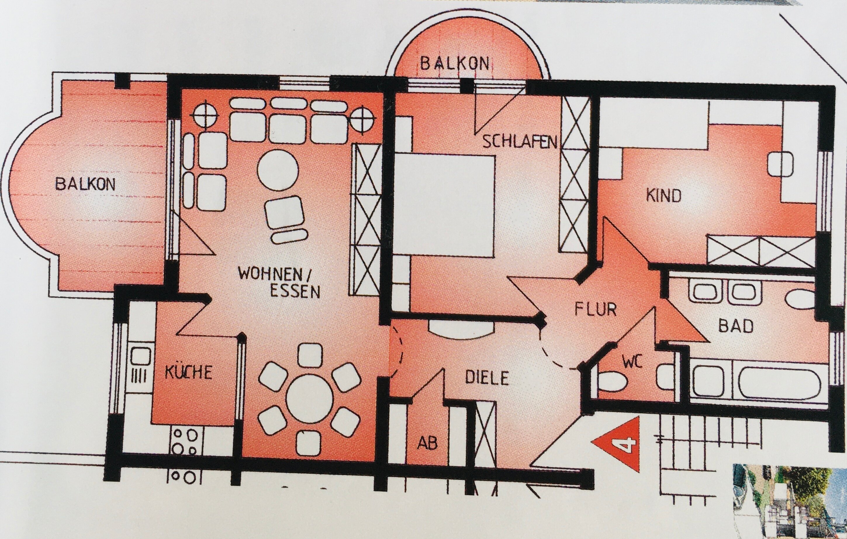 Wohnung zur Miete 980 € 3,5 Zimmer 83 m²<br/>Wohnfläche 1.<br/>Geschoss Deutenberg - Dauchinger Straße Villingen-Schwenningen 78054