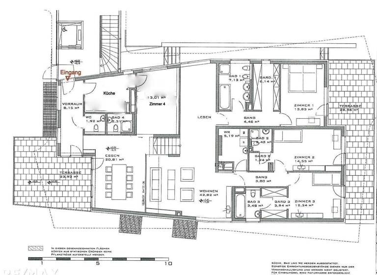 Wohnung zur Miete 3.000 € 6 Zimmer 176,6 m² EG Wien 1190