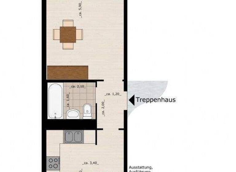 Studio zur Miete 330 € 1 Zimmer 39,5 m² 1. Geschoss frei ab 01.04.2026 Ellerbreite 27 Zoberberg Dessau-Roßlau 06847