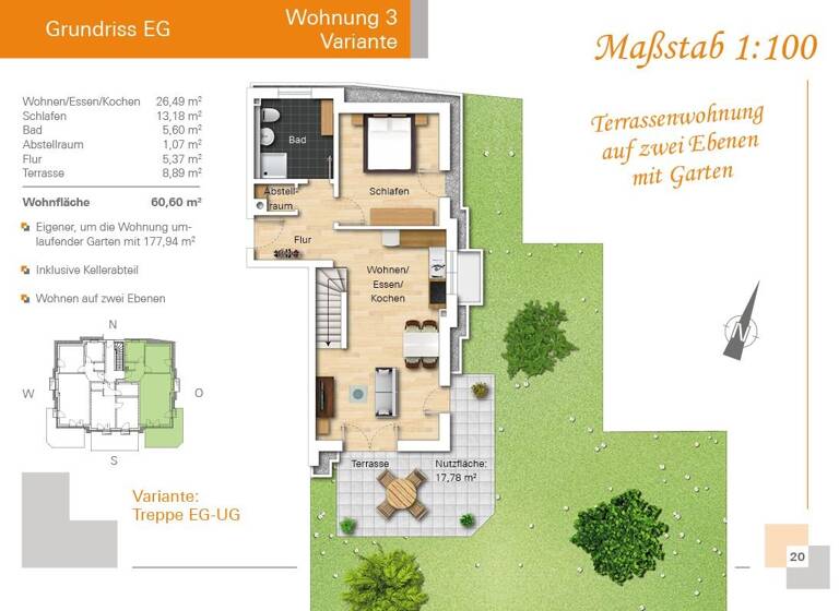 Terrassenwohnung zum Kauf provisionsfrei 242.000 € 2 Zimmer 90 m²<br/>Wohnfläche 1.<br/>Geschoss ab sofort<br/>Verfügbarkeit Roding Roding 93426