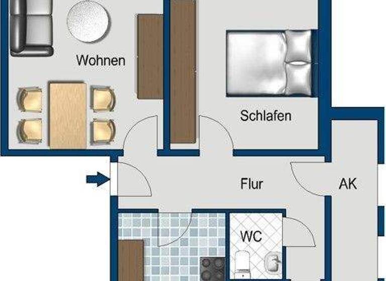 Wohnung zur Miete 624 € 2 Zimmer 62,4 m² frei ab 08.03.2026 Am Brünnchen 7 Metternich Koblenz 56072
