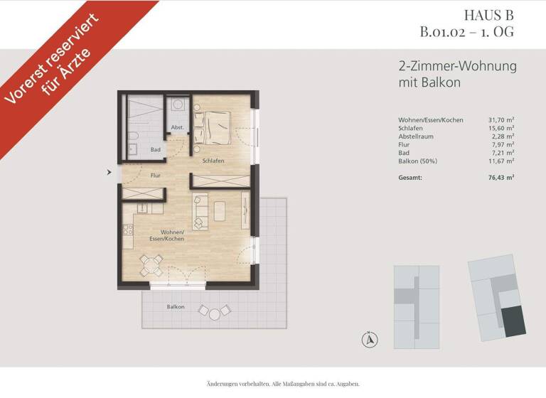 Wohnung zum Kauf 379.348 € 2 Zimmer 76 m² 1. Geschoss Waldshut 79761