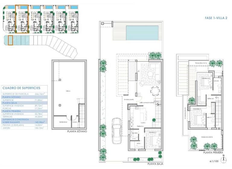 Villa zum Kauf provisionsfrei 589.900 € 4 Zimmer 210 m² 266 m² Grundstück Urbanización Santa Rosalía Lake and Life Resort Los Alcázares 30710