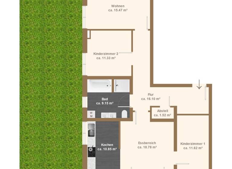 Wohnung zum Kauf 495.000 € 5 Zimmer 116 m² EG Gompitz Dresden 01156