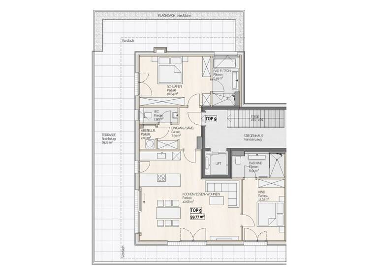 Wohnung zum Kauf - Erstbezug 739.000 € 3 Zimmer 99,1 m² 2. Geschoss Strobl 5350