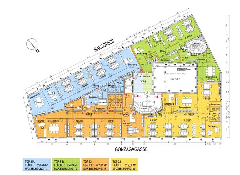 Büro zur Miete 5.061 € 5 Zimmer Wien 1010