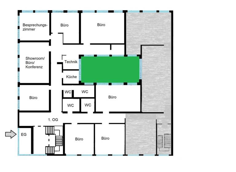 Büro zur Miete provisionsfrei 5 Zimmer 210,3 m² Bürofläche Industriehafen Mannheim 68169