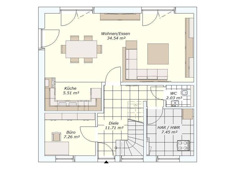 Doppelhaushälfte zum Kauf 437.625 € 5 Zimmer 134 m² 460 m² Grundstück Werfelstraße Plaußig-Portitz Leipzig 04349
