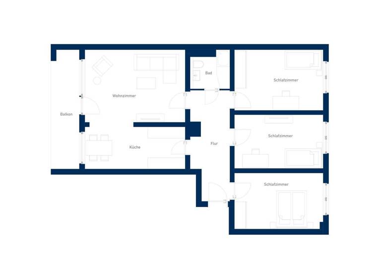 Wohnung zur Miete 1.117 € 4 Zimmer 96 m² 3. Geschoss Hansestraße 129 Mölln 23879