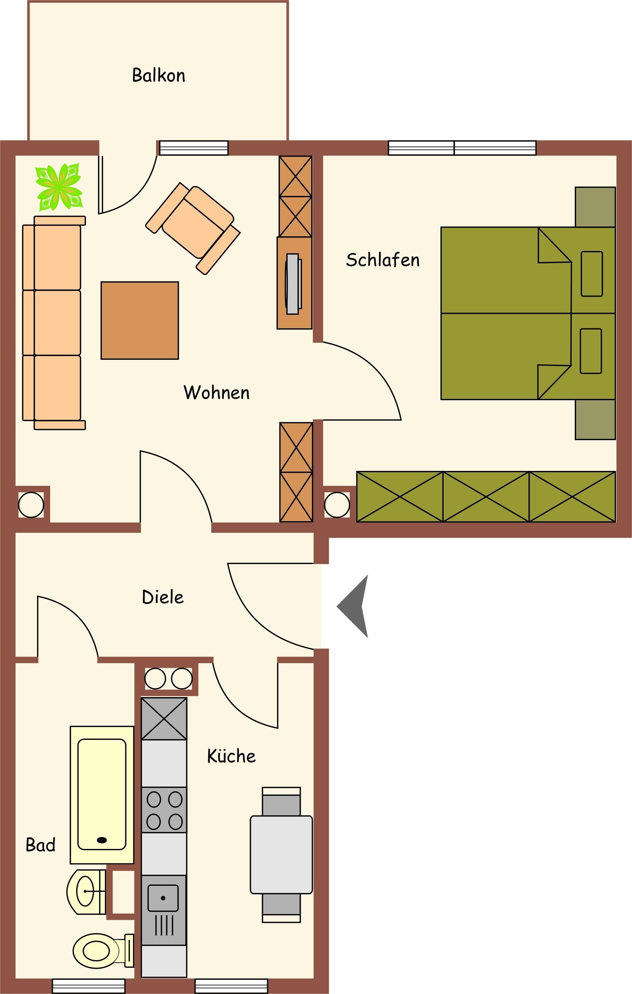 Wohnung zur Miete 314 € 2 Zimmer 48 m²<br/>Wohnfläche 2.<br/>Geschoss Rektor-Reß-Str. 305 Heldburg Bad Colberg-Heldburg 98663
