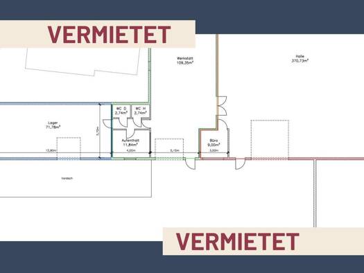 Freifläche zur Miete 1.100 € 370,7 m² Lagerfläche Fledder Osnabrück 49084