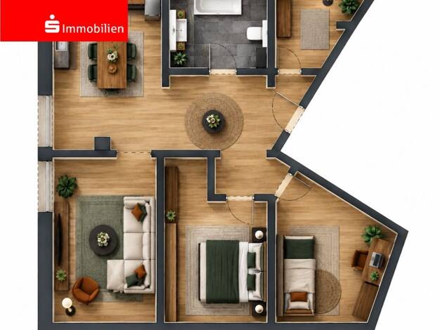 Wohnung zur Miete 540 € 3 Zimmer 80 m² Suhl Suhl 98527