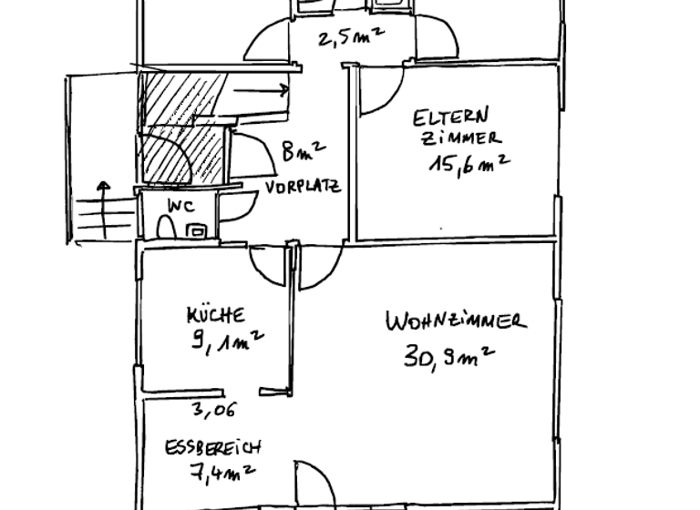 Wohnung zur Miete 1.600 € 6 Zimmer 160 m²<br/>Wohnfläche 1<br/>Geschosse Griesheim Offenburg 77652