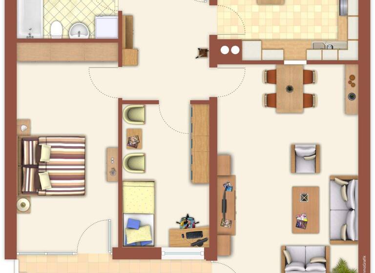 Wohnung zur Miete nur mit Wohnberechtigungsschein 396 € 3,5 Zimmer 79 m² 3. Geschoss Eylertstr. 1 Hamm-Mitte Hamm 59065