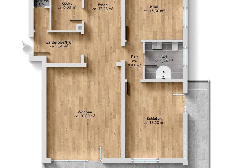 Wohnung zum Kauf 515.000 € 3,5 Zimmer 101,5 m² frei ab sofort Murnau 82418