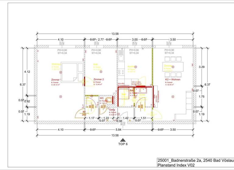 Wohnung zur Miete - Erstbezug 1.193 € 3 Zimmer 84,2 m² Badner Straße Bad Vöslau 2540
