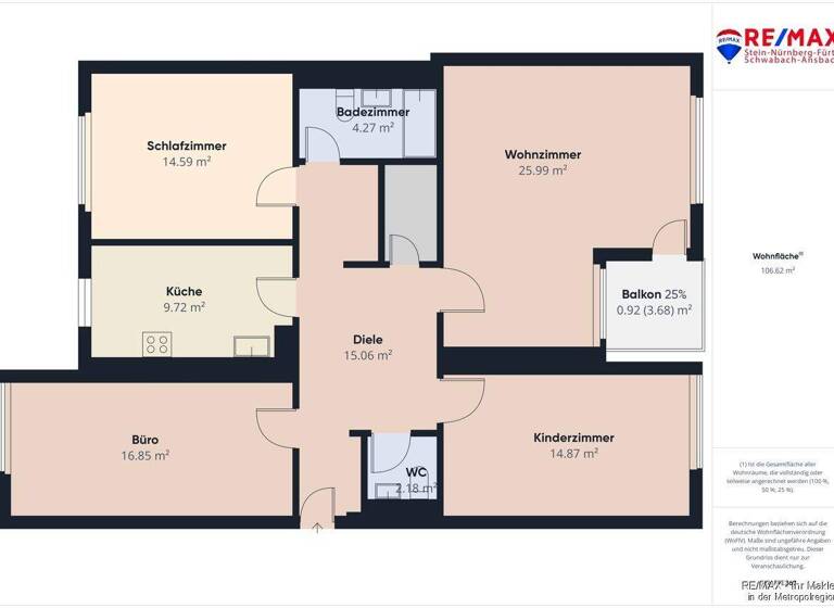 Wohnung zum Kauf 199.900 € 4 Zimmer 108 m² 2. Geschoss Kiliansdorf Roth 91154