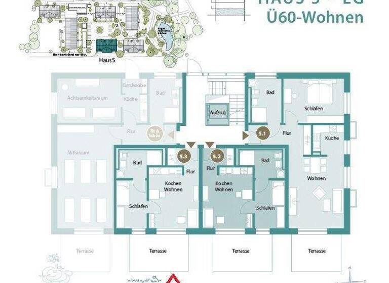 Wohnung zum Kauf provisionsfrei 376.136 € 2 Zimmer 47,3 m² EG Großkarolinenfeld 83109