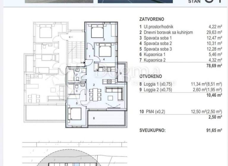 Wohnung zum Kauf 320.775 € 4 Zimmer 91 m² 1. Geschoss Pag
