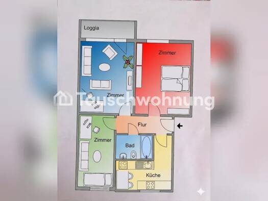 Wohnung zur Miete Tauschwohnung 345 € 3 Zimmer 62 m² Kirchsteigfeld Potsdam 14480
