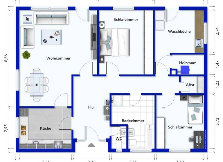 Bungalow zum Kauf 245.000 € 3 Zimmer 125 m² 1.519 m² Grundstück Sellstedt Schiffdorf 27619