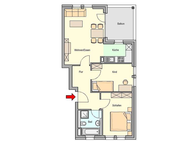 Wohnung zur Miete 997 € 3 Zimmer 62,3 m² 1. Geschoss frei ab 01.06.2026 Cäsar-von-Hofacker-Anlage 11 Oßweil Ludwigsburg 71640