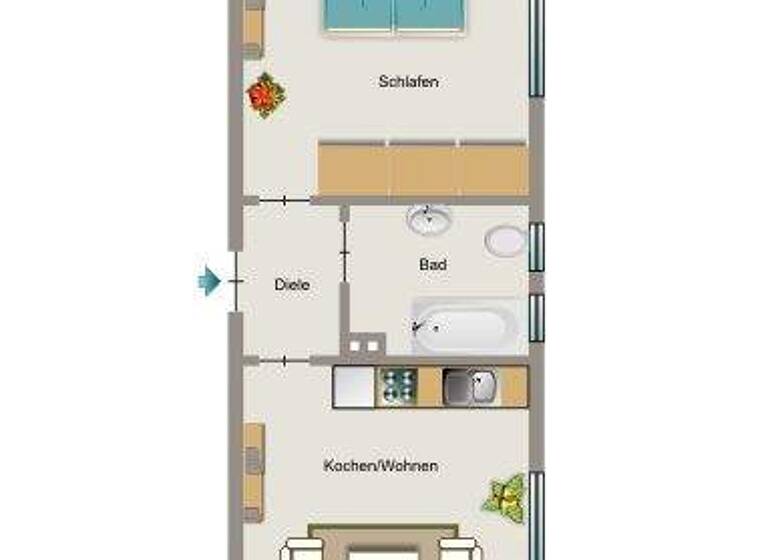 Wohnung zur Miete 369 € 1,5 Zimmer 40,8 m² 1. Geschoss frei ab 01.05.2026 Auf dem Kelm 41 Brambauer Lünen 44536