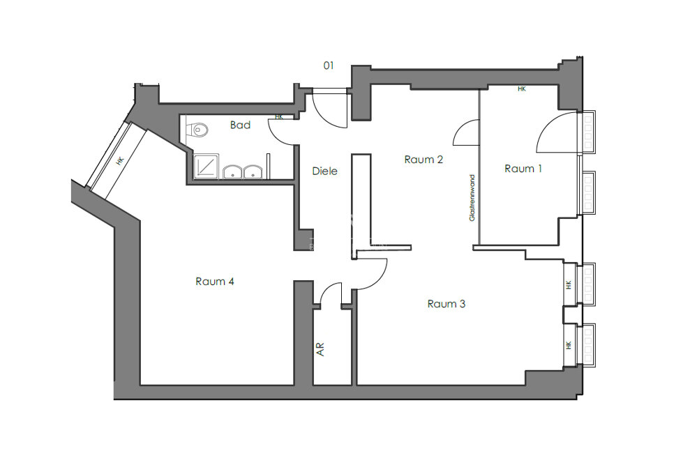 Bürofläche zum Kauf provisionsfrei 4.733 € 2 Zimmer 84,5 m²<br/>Bürofläche Niemetzstraße 11 Neukölln Berlin 12055