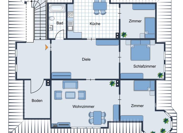 Wohnung zur Miete 715 € 3 Zimmer 110 m²<br/>Wohnfläche Dachgeschoss<br/>Geschoss ab sofort<br/>Verfügbarkeit Coburg Coburg 96450