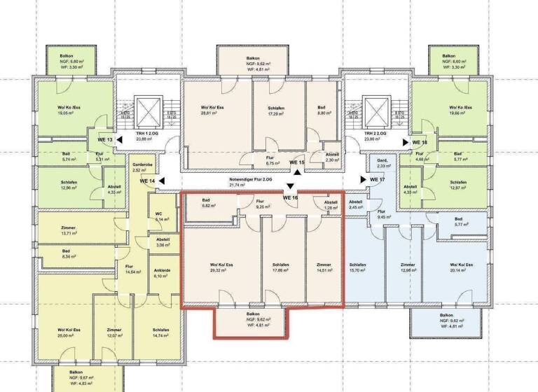 Wohnung zum Kauf provisionsfrei als Kapitalanlage geeignet 383.686 € 3 Zimmer 83,4 m² Zeitzer Straße 2 Löbstedt Jena 07743