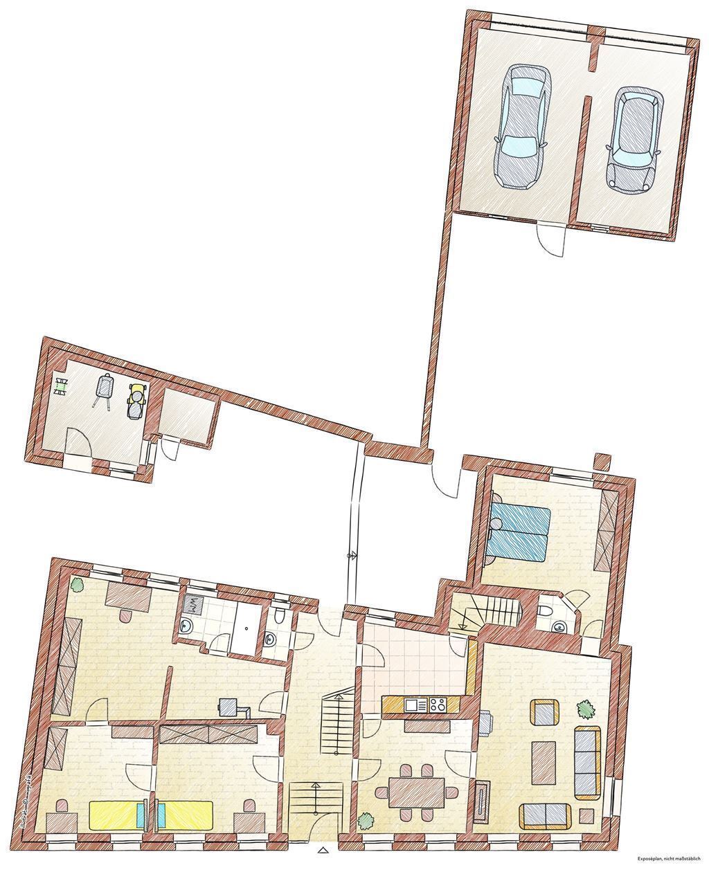 Einfamilienhaus zum Kauf 397.000 € 13 Zimmer 282 m²<br/>Wohnfläche Maingasse 2 Dettelbach Dettelbach 97337