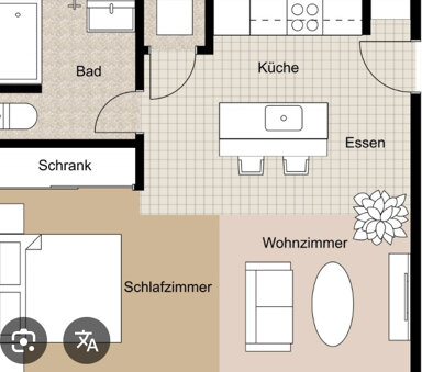 Wohnung zur Miete 500 € 1 Zimmer 33 m² Geschoss 1/1 Sterenstraße 5 Frauenland Würzburg 97074