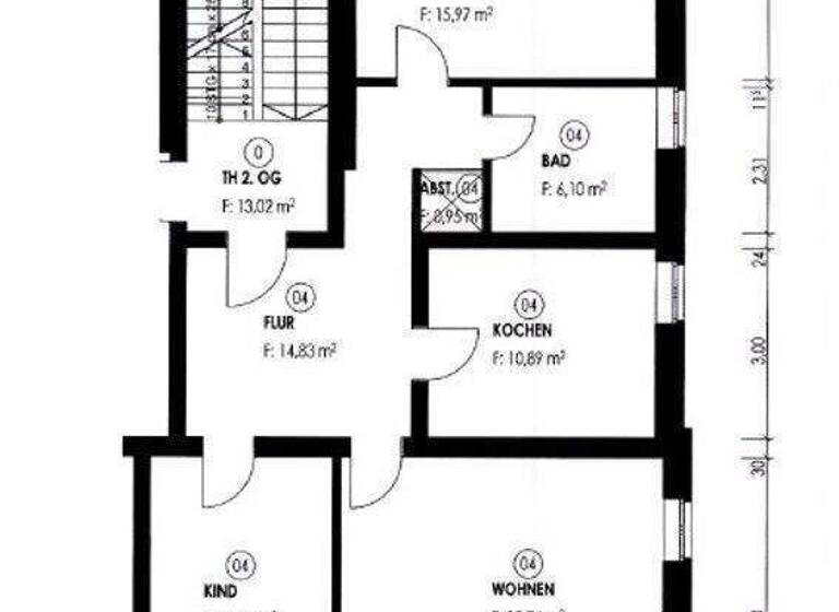 Wohnung zur Miete 1.150 € 3 Zimmer 91,6 m² 2. Geschoss frei ab sofort Steinbachtal Würzburg 97082