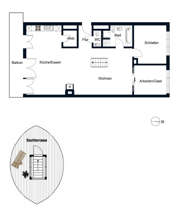 Penthouse zum Kauf 1.900.000 € 3 Zimmer 119 m²<br/>Wohnfläche 7.<br/>Geschoss HafenCity Hamburg 20457