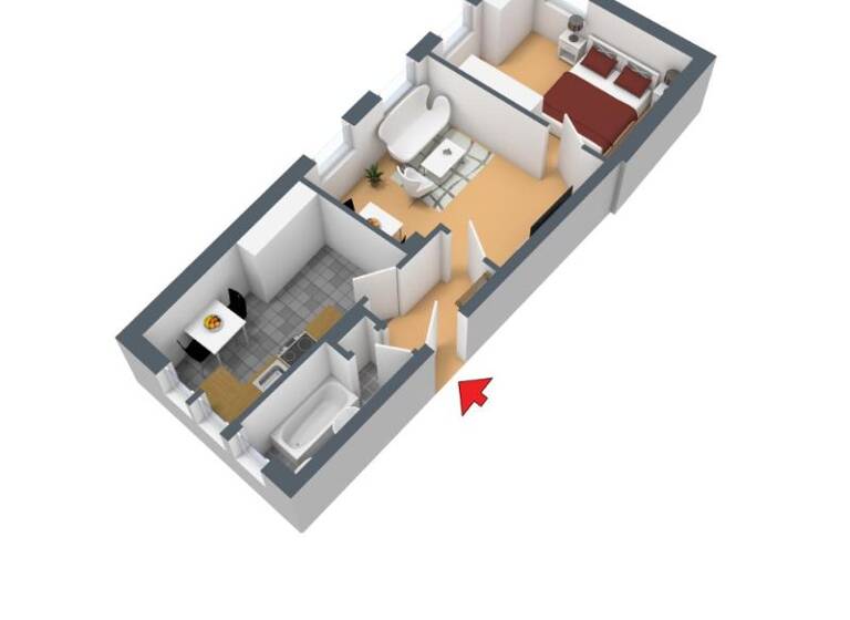 Wohnung zur Miete 489 € 2 Zimmer 59,2 m²<br/>Wohnfläche 3.<br/>Geschoss Prinzenstraße 1 Elberfeld Wuppertal 42119
