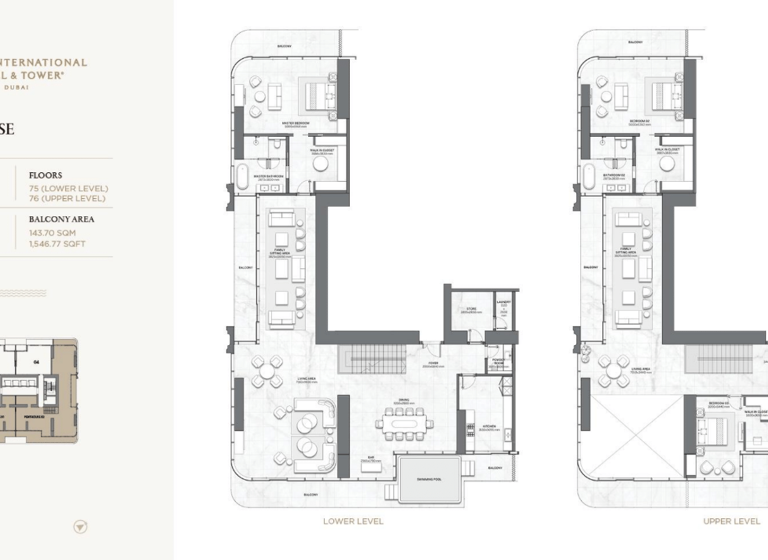 Penthouse zum Kauf provisionsfrei 17.522.524 € 7 Zimmer 722,4 m² Dubai
