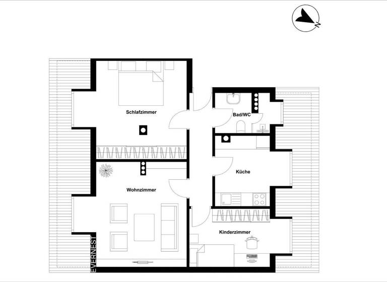Wohnung zum Kauf 198.000 € 3 Zimmer 73 m² 4. Geschoss Rheinau Mannheim 68219
