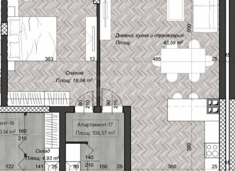 Studio zum Kauf 295.325 € 2 Zimmer 125,7 m² Sofia
