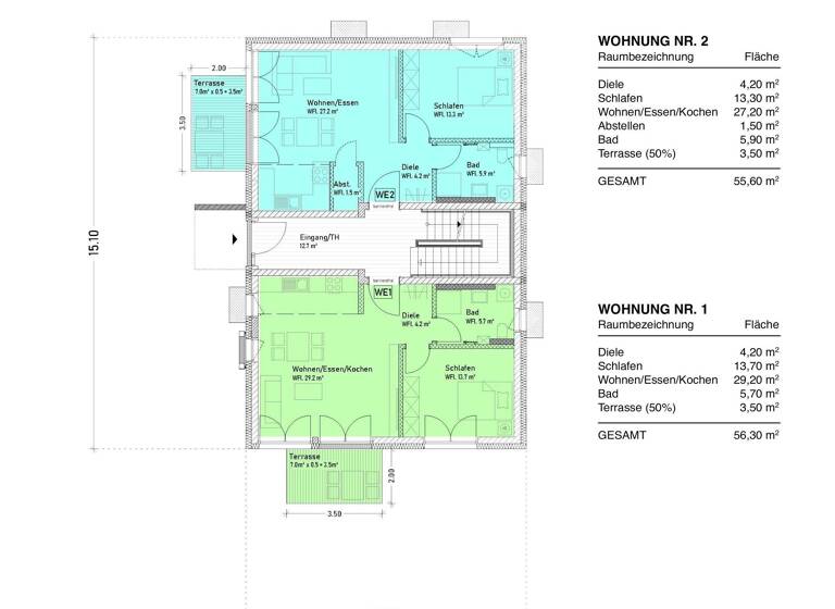 Terrassenwohnung zum Kauf provisionsfrei als Kapitalanlage geeignet 414.000 € 2 Zimmer 56 m²<br/>Wohnfläche Frauenland Würzburg 97074