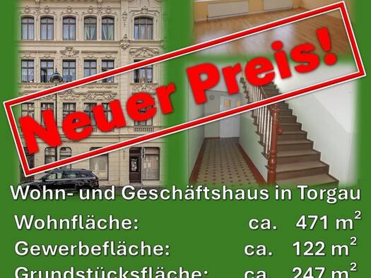 Mehrfamilienhaus zum Kauf 395.000 € 17 Zimmer 471 m² Torgau Torgau 04860