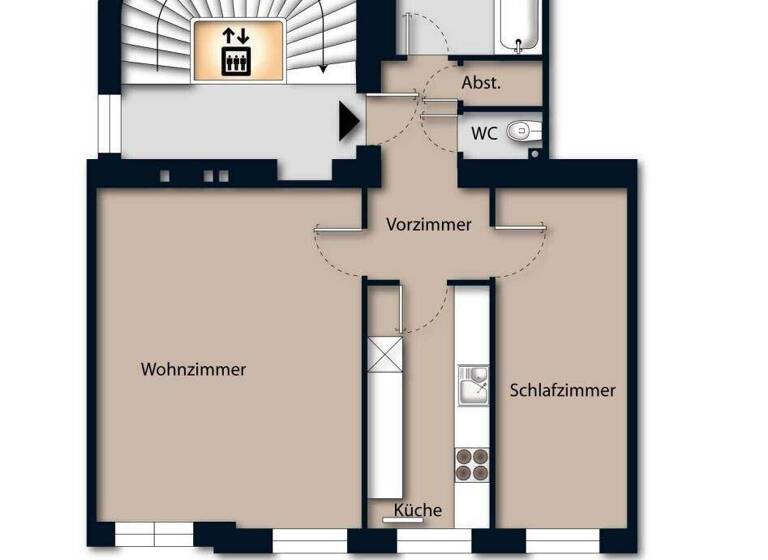 Wohnung zur Miete 920 € 2 Zimmer 60,5 m² 1. Geschoss Treustrasse 2 Wien 1200