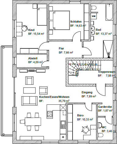 Wohnung zur Miete 1.600 € 4 Zimmer 115 m² 1. Geschoss frei ab 01.10.2024 Am Sportplatz 7 Anger Anger 83454