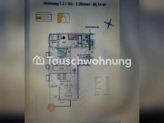 Wohnung zur Miete Tauschwohnung 1.200 € 3,5 Zimmer 96 m² 1. Geschoss Kappel Ost 79117