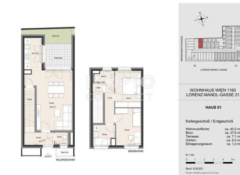 Wohnung zur Miete 1.552 € 77,6 m² EG Wien 1160