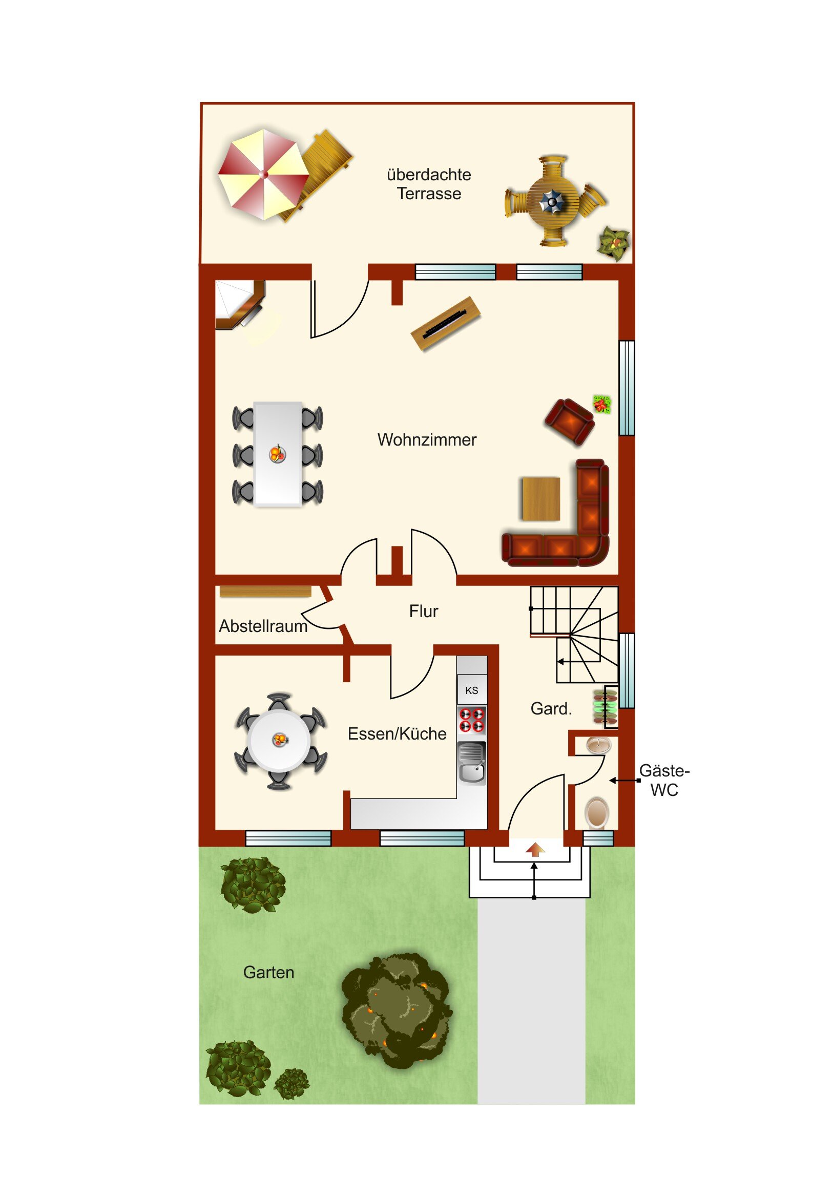 Doppelhaushälfte zum Kauf 285.000 € 2,5 Zimmer 123 m²<br/>Wohnfläche 308 m²<br/>Grundstück Uedding Mönchengladbach 41065