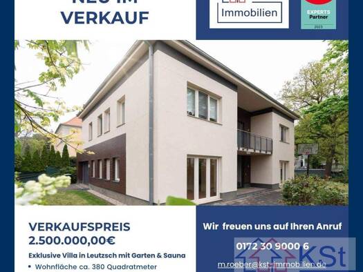 Villa zum Kauf 2.500.000 € 10 Zimmer 380 m² 863 m² Grundstück Leutzsch Leipzig / Leutzsch 04179