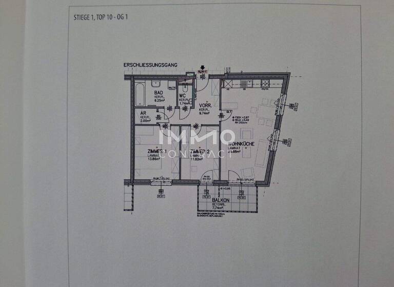 Wohnung zur Miete - Erstbezug 947 € 3 Zimmer 74,3 m² 1. Geschoss Sankt Georgen am Leithagebirge Eisenstadt 7000