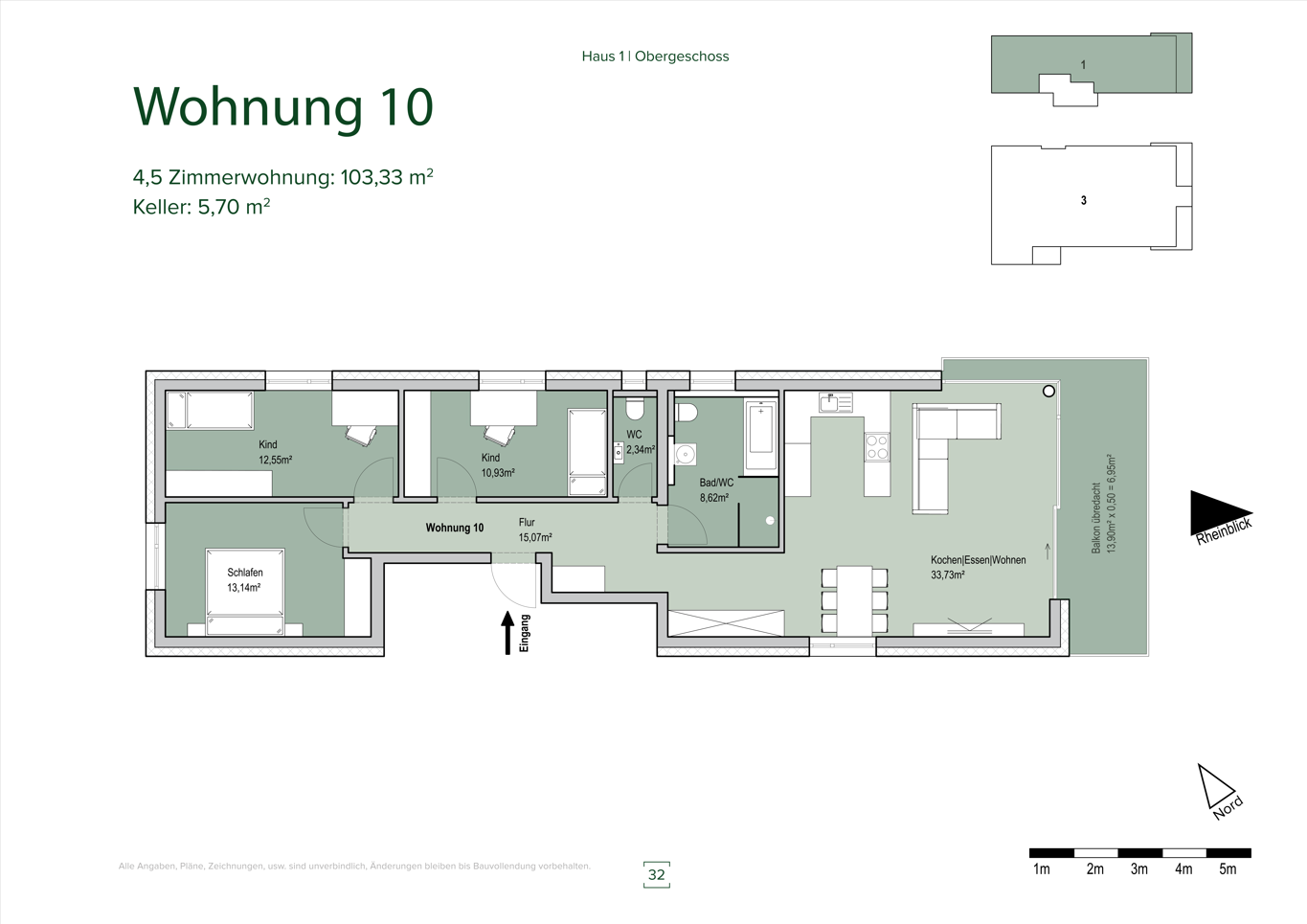 Wohnung zum Kauf provisionsfrei 595.000 € 4,5 Zimmer 103,3 m²<br/>Wohnfläche 1.<br/>Geschoss Luttingen Laufenburg 79725