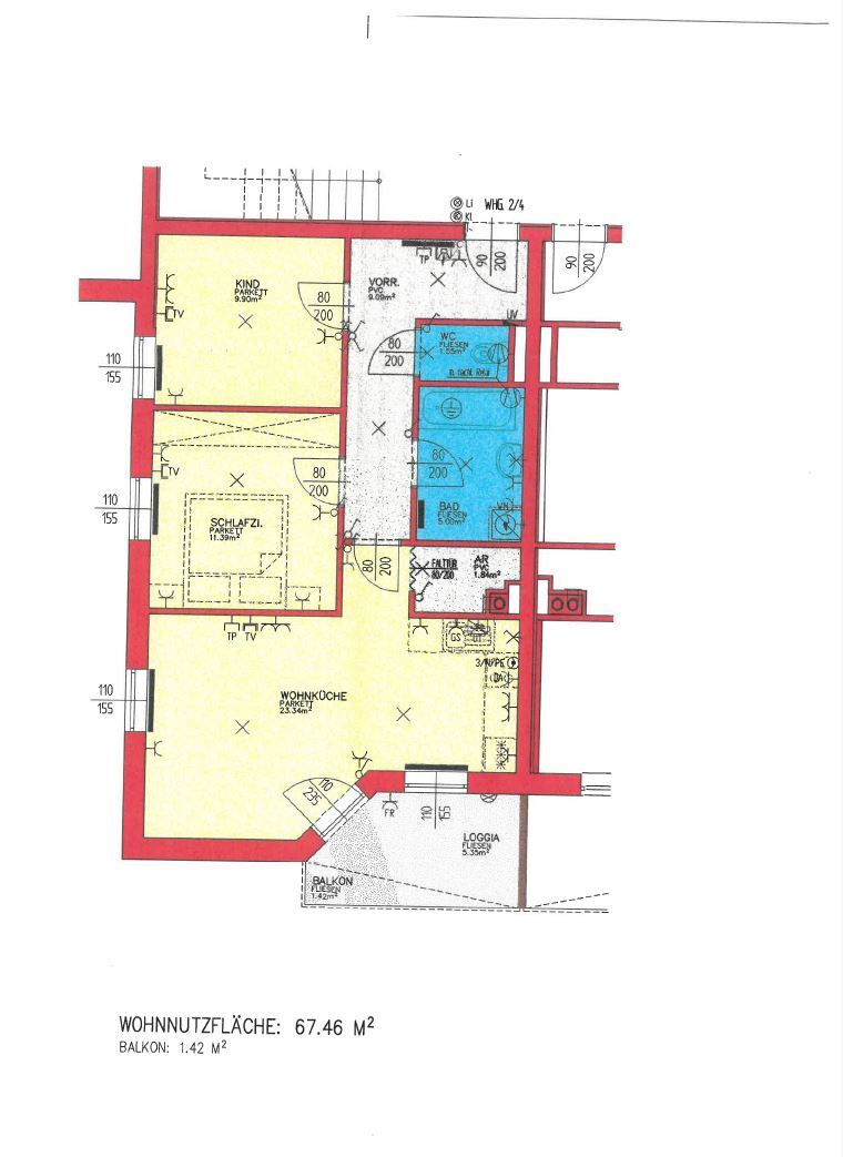 Wohnung zur Miete 605 € 3 Zimmer 67,3 m²<br/>Wohnfläche EG<br/>Geschoss ab sofort<br/>Verfügbarkeit Schulstraße 4,4a Sarleinsbach 4152