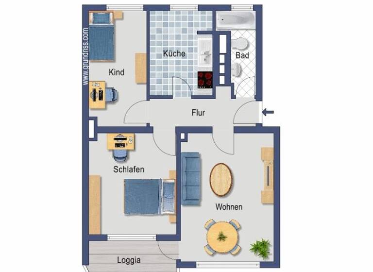 Wohnung zum Kauf provisionsfrei 191.000 € 3 Zimmer 61,7 m² EG Kurfürstenallee 50 Gete Bremen 28211